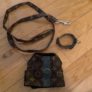 Pup 3 piece leash set LV COPY ( Replica)